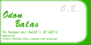 odon balas business card